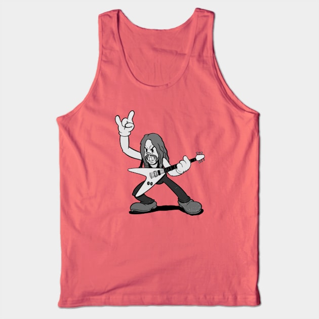 Metal singer in 1930s rubber hose cartoon cuphead style! Tank Top by Kevcraven